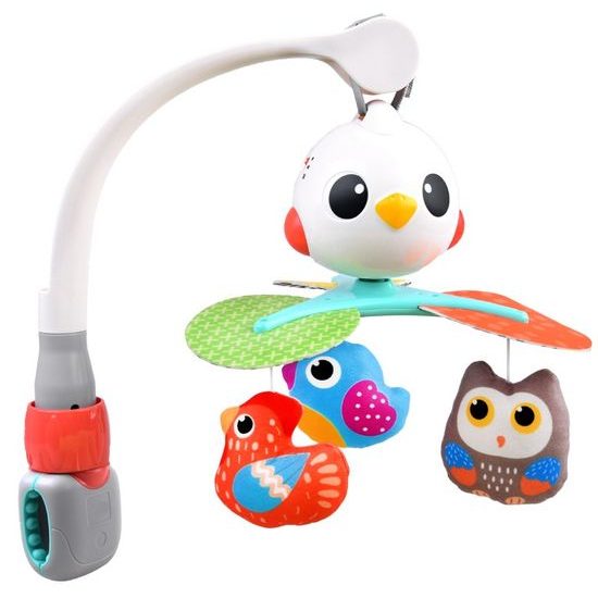 Huile Toys cestovný kolotoč nad postieľku s melódiami Bird Toys