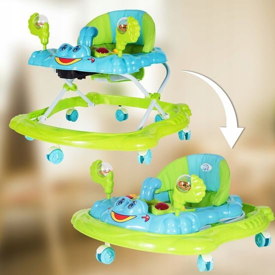 Dětské vzdělávací chodítko Laugh Walker zelené