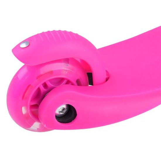 Dětská koloběžka Scooter 717 se svítícími koly - růžová