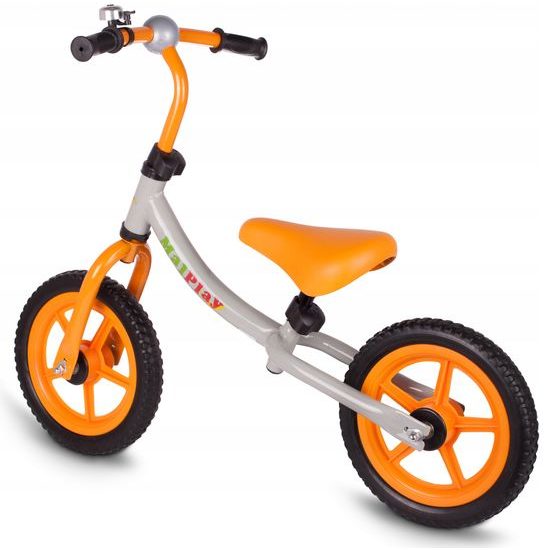 Dětské odrážedlo Nolan 12" šedo-oranžové