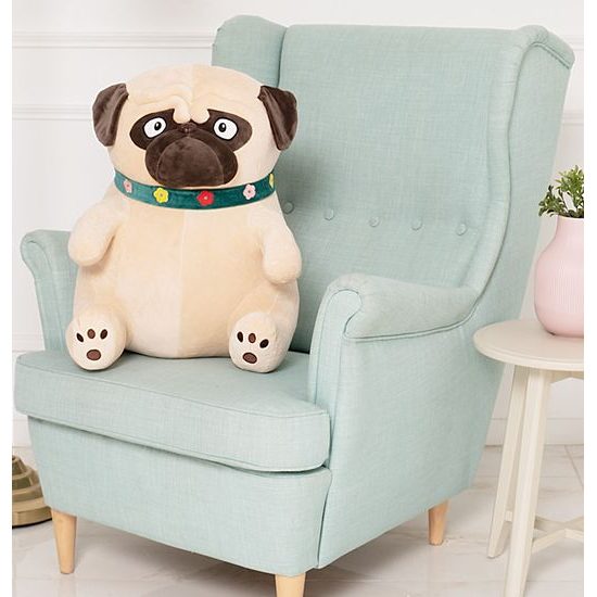 Plyšový pejsek Mops Maxík 50 cm