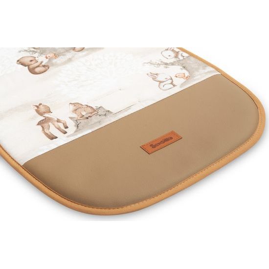 Vložka do kočárku univerzální Lesní zvířátka, meruňková