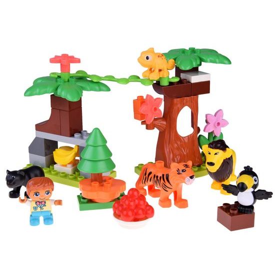 Konstrukční stavebnice se zvířátky Animal Jungle 41 dílků