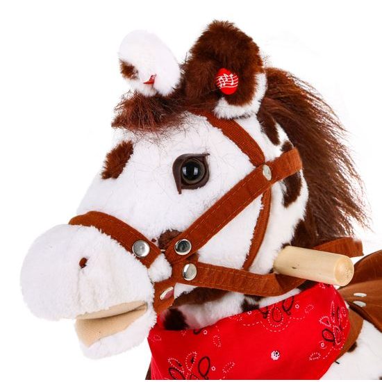 Plyšový houpací kůň Ferda - strakatý