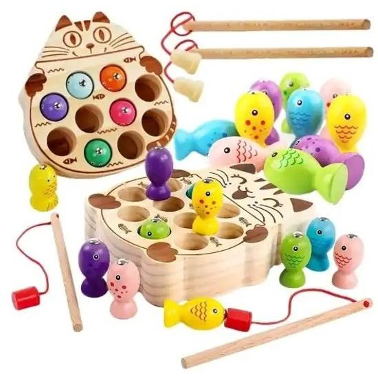 Doris dětská hra lovení rybiček na magnet Cat Fishing