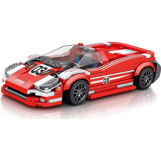 Sportovní červené auto 917 technická stavebnice 355 dílků