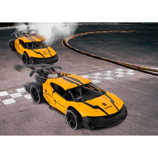 Auto na dálkové ovládání s kouřovým efektem Speed Phantom 1:14 žluté