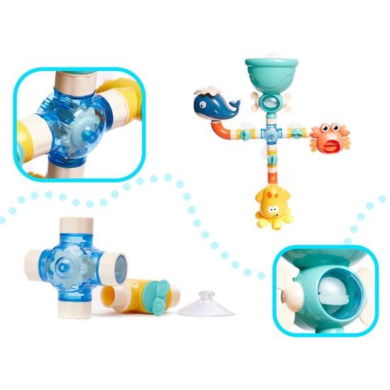 Delfínek s krabem a kolovrátkem pro děti do vany Tubs Dolphin