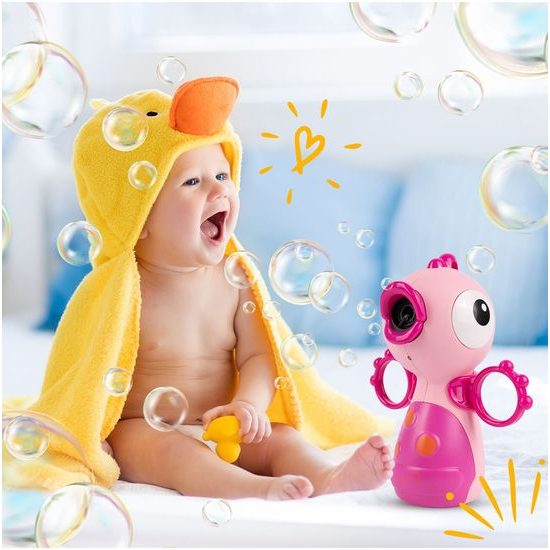 Bublifuk na baterie Růžový ptáček