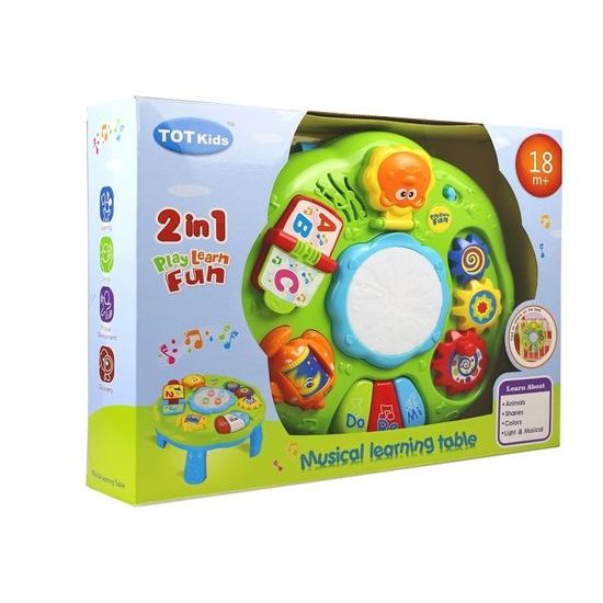 Majlo Toys edukační stoleček s piankem Bubínek