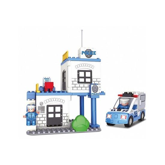 Blocki Mubi stavebnice Policejní stanice se světlem a zvukem 38 dílů
