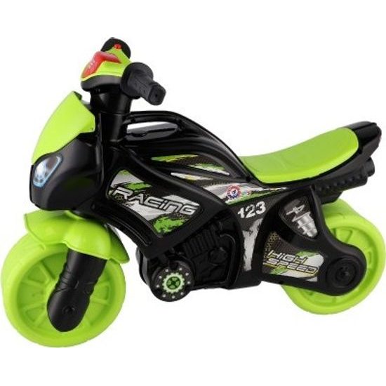 Odrážedlo motorka zeleno-černá - na baterie