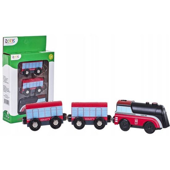 Doris dřevěný vláček pro děti na baterie Happy Train