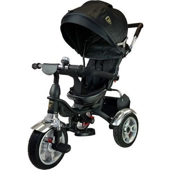 Majlo Toys multifunkční tříkolka s nafukovacími koly PRO500 černá