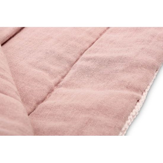 Pletená sada z mušelínu do postýlky a kočárku Sensillo růžová