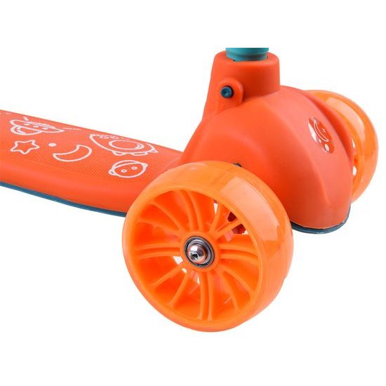 Dětská koloběžka Scooter 708 se svítícími koly - oranžová