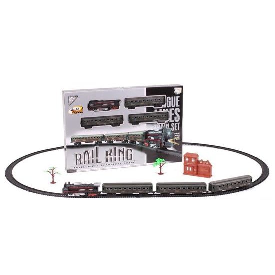 Mini vláčkodráha na baterie se světlem Rail King II