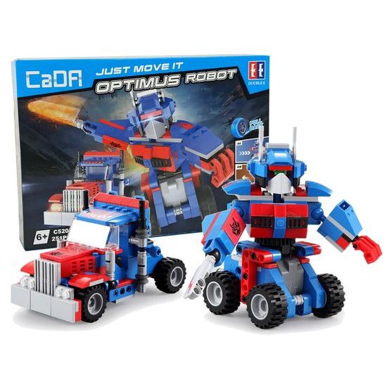 CaDA dětská stavebnice 2v1 Robot a Auto 251 dílků