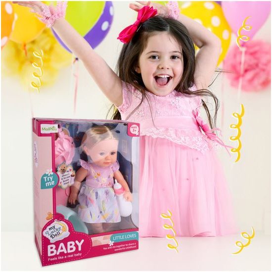 Interaktivní mluvící panenka s příslušenstvím My Baby 33 cm