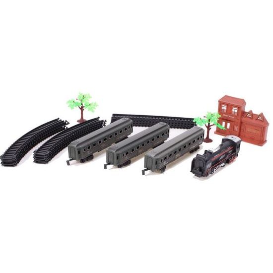 Mini vláčkodráha na baterie se světlem Rail King II