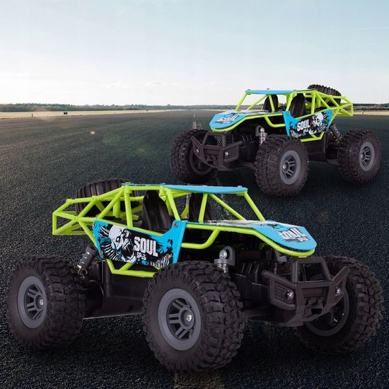 Terénní auto na dálkové ovládání Mountain Champion 1:18 modro-zelené