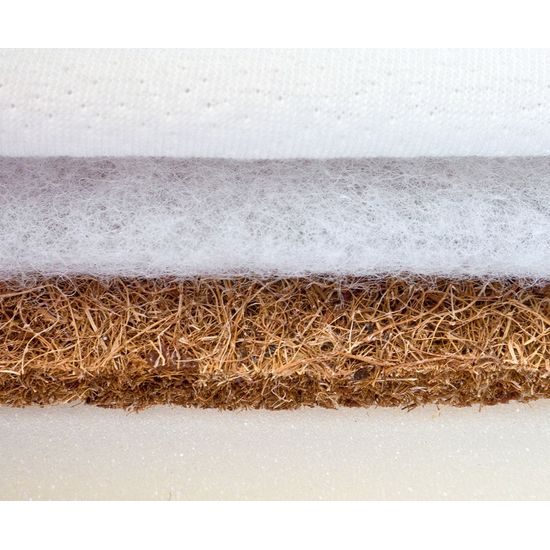 SENSILLO Matrace SENSILLO kokos-molitan-kokos Luxe 120x60cm Bílá