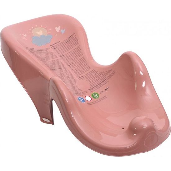 Lehátko ke koupání protiskluzové METEO růžové