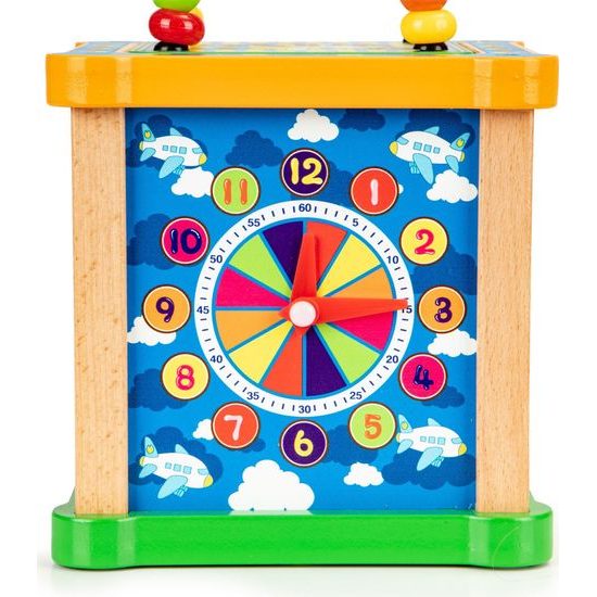 Ecotoys dřevěná edukační kostka s labyrintem Game Cube 5v1