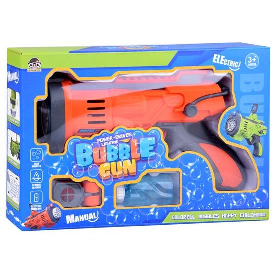 Bublifuk pistole na akumulátor Bubble Gun - oranžová