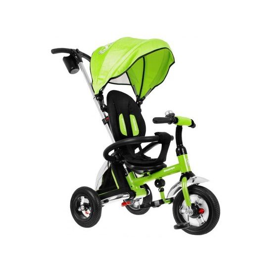 Majlo Toys dětská tříkolka Discovery T300 s nafukovacími koly zelená