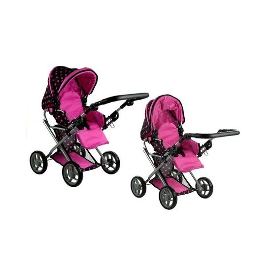 Alice kočárek pro panenky 9346 kombinovaný černý