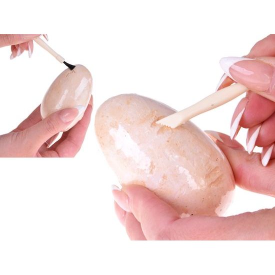 Archeologická sada 12 velkých vajíček + karty se světem dinosaurů