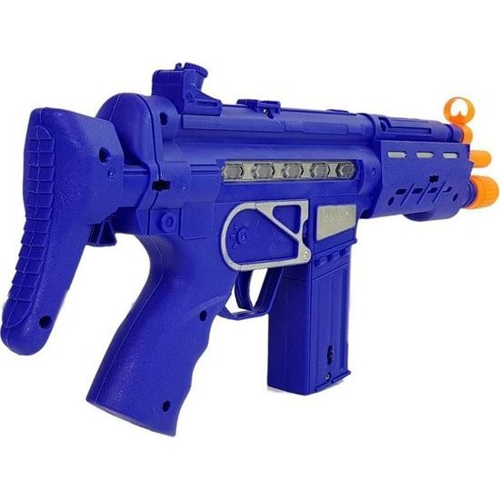 Dětská policejní pistole s odznakem 37cm modrá