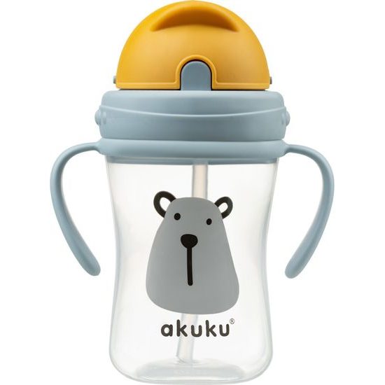 Dětská láhev se slámkou Akuku - Myška