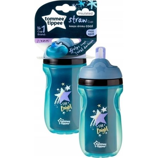 Tommee Tippee Láhev se slámkou Boy 260ml, 12m+