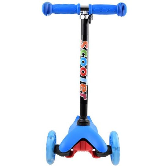 Dětská koloběžka Scooter 717 se svítícími koly - modrá