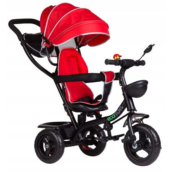 Ecotoys dětská tříkolka s otočným sedadlem Trike 2v1 červená