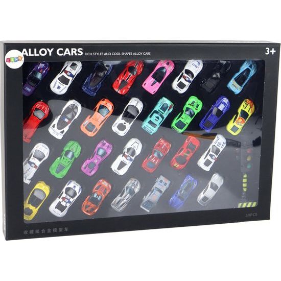 Sada barevných hliníkových autíček 30ks