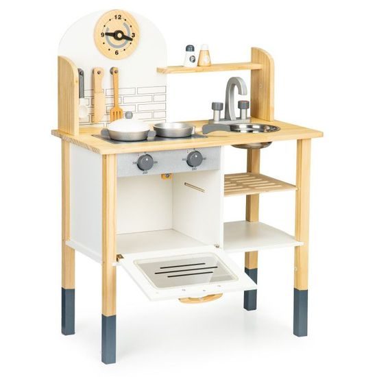 Ecotoys dětská dřevěná kuchyňka Clock Kitchen