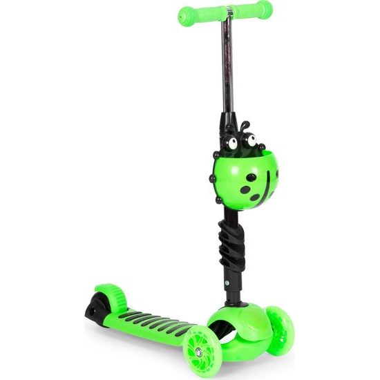 Ecotoys dětská koloběžka se svítícími koly Bedrunka zelená 5v1