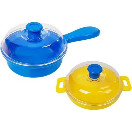 Sada plastového nádobí žluto-modré