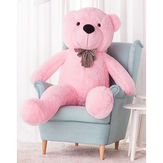 Plyšový medvěd Kvído 160 cm růžový