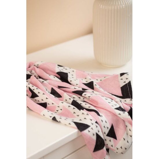 Bambusová plena 75x75cm, Růžový trojúhelník