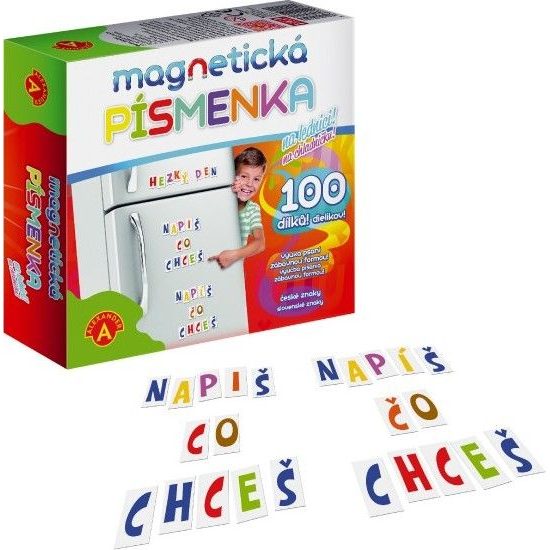 Magnetická písmenka na lednici 100 dílků