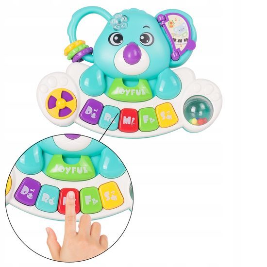 Interaktivní pianko pro nejmenší se světlem a zvukem Koala modrá
