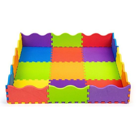 Ecotoys pěnová puzzle hrací deka Happy Color 91 x 91 cm