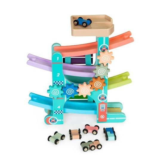 Ecotoys dětské cimbálky se skluzavkou a 6 autíčky