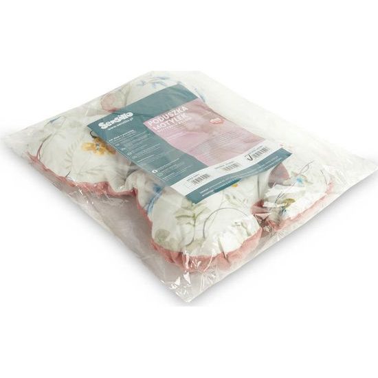 Dětský polštářek motýlek 26x35 růžový/lístečky