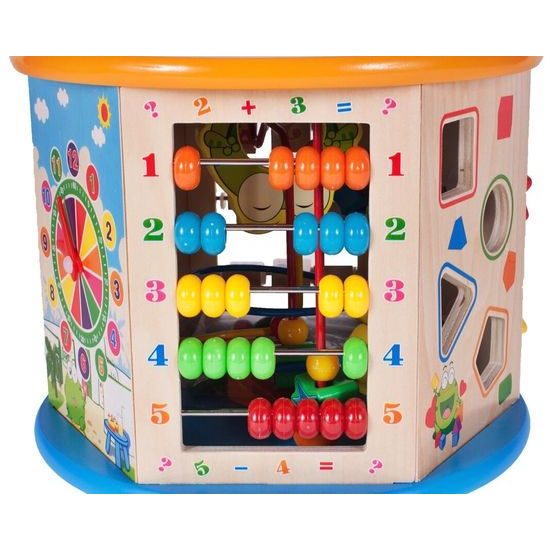 Dřevěná edukační kostka s labyrintem Activity Cube 8v1