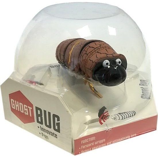 Hnědá housenka vyhýbajícím se překážkám